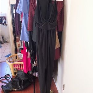 Black maxi dress with slit
